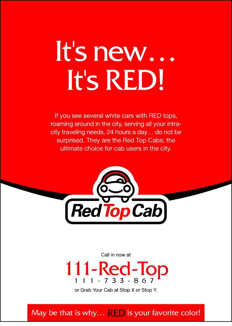 It's new. It's RED. press ad